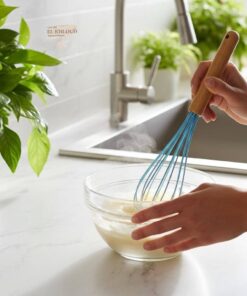 مضرب بيض سيلكون خشب ي سيلكون 🌿 كود EK 5088